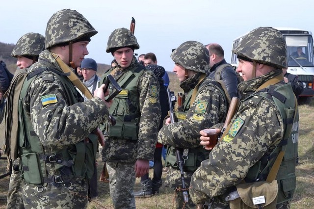 Lực lượng phản ứng nhanh thuộc bộ đội biên phòng Ukraine.