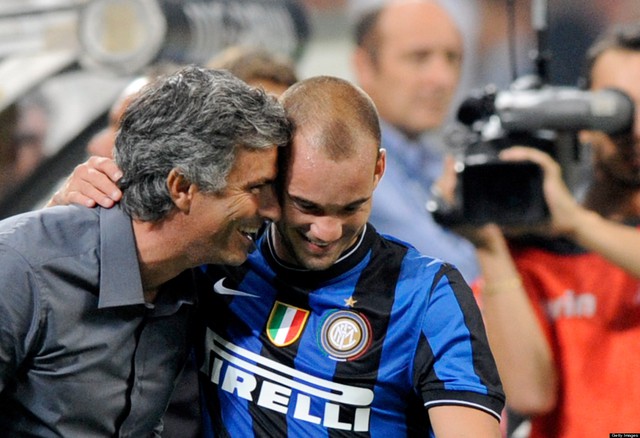 Mourinho và Sneijder từng rất thân thiết tại Inter