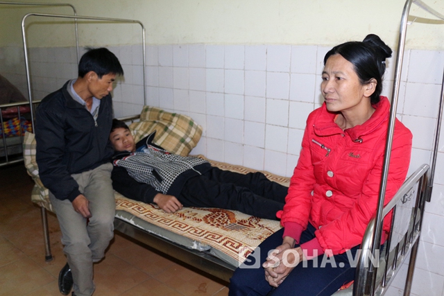 Học sinh Chung được điều trị tại bệnh viện.