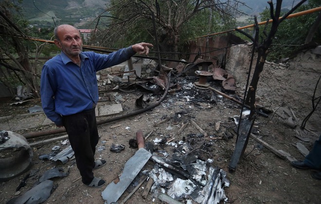 Hậu quả ‘khủng khiếp’ của các cuộc pháo kích ở Nagorno-Karabakh - Ảnh 3.
