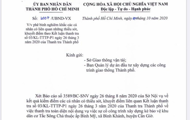 Nguyên Giám đốc Sở GTVT TP HCM Bùi Xuân Cường bị phê bình - Ảnh 1.