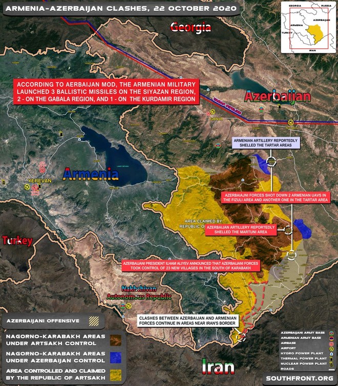 Bị Thổ đe dọa tham chiến, Azerbaijan vây đánh - Armenia liên tiếp khai hỏa tên lửa đạn đạo? - Ảnh 1.