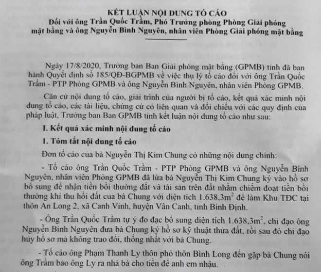 Phó Trưởng phòng Phòng GPMB không được bổ nhiệm lại vì... làm ảnh hưởng uy tín cơ quan - Ảnh 1.