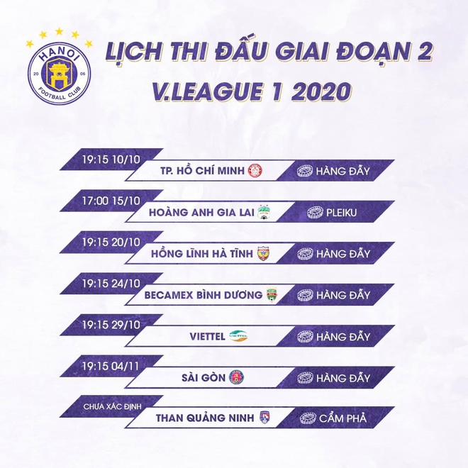 Hà Nội FC được hưởng lợi vì lịch thi đấu giai đoạn 2 V-League 2020 - Ảnh 1.