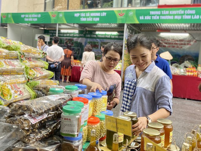 Cuối tuần, người dân Hà Nội ‘đội mưa’ đi mua đặc sản - Ảnh 3.