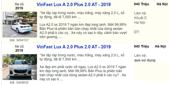 VinFast Lux A2.0 hàng lướt bán giá bất ngờ - Ảnh 1.