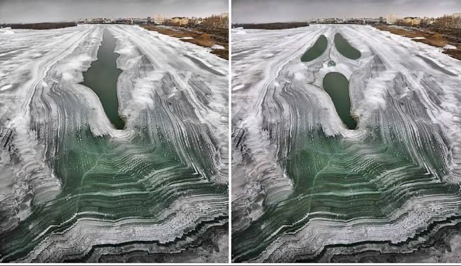 Sự thật đằng sau gương mặt kỳ lạ xuất hiện trên hồ nước ở Nga - Ảnh 3.