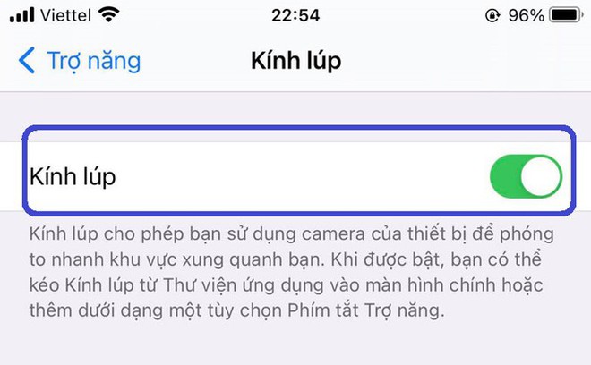 Mẹo kích hoạt tính năng kính lúp trên iPhone - Ảnh 4.