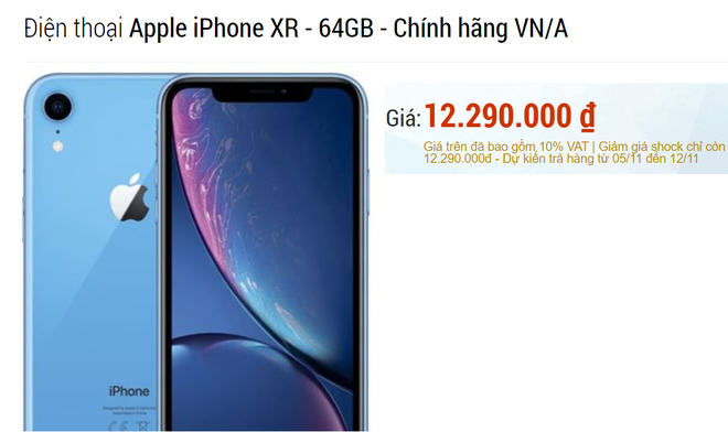 Vừa tái xuất sau khi cháy hàng, iPhone XR đã bay 4 triệu đồng, rẻ chưa từng có - Ảnh 1.