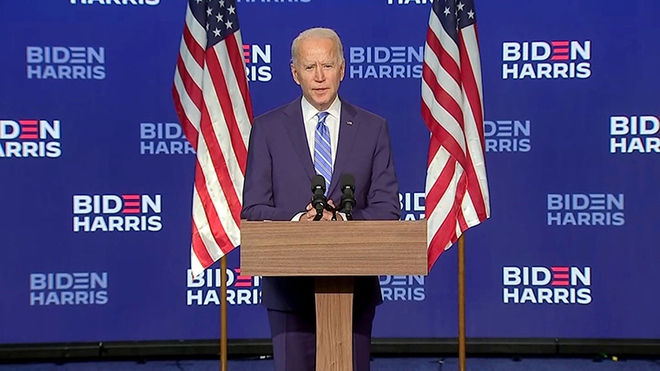Wisconsin và Michigan chính thức đổi màu: Dẫn trước 264-214, ông Biden phát biểu trước toàn dân Mỹ - Ảnh 1.