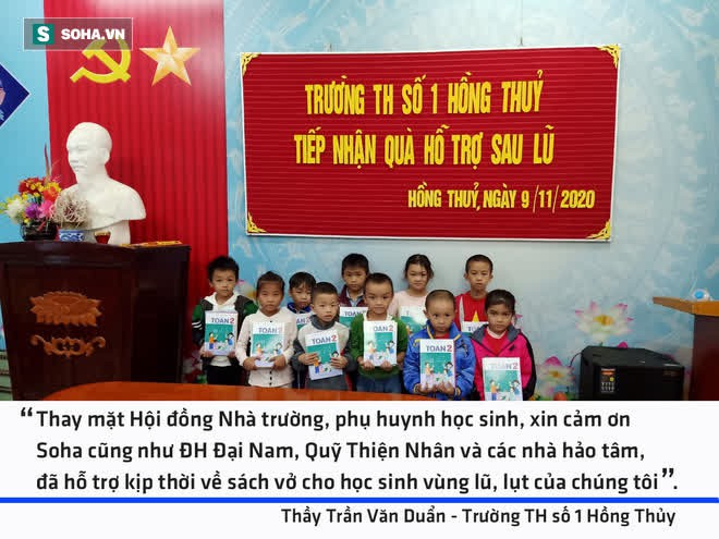 Sách vở của học sinh vùng này thì hầu như mất hết, hỏng hết, không sử dụng được - Ảnh 6.