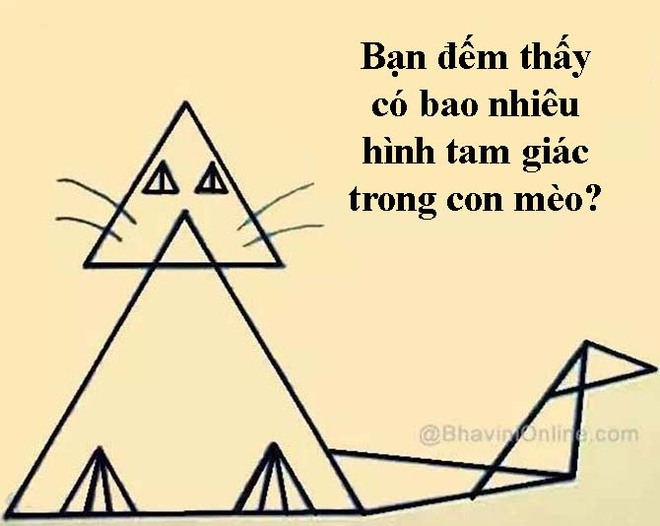 Thách thức thị giác: Bạn đếm xem có bao nhiêu tam giác trong bức hình này? - Ảnh 1.