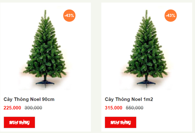 Sát Giáng sinh, cửa hàng ồ ạt đại hạ giá cây thông Noel xuống 50.000 đồng vì đói khách - Ảnh 2.