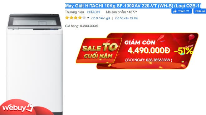 Máy giặt 10-11kg ồ ạt bán rẻ cuối năm, nhiều mẫu ngấp nghé 5 triệu đồng - Ảnh 2.