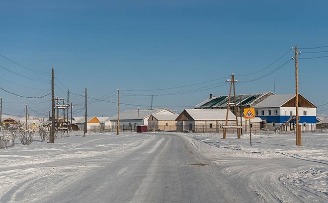 Oymyakon, một trong những khu vực có người sinh sống lạnh nhất trên thế giới. Ảnh: Wikimedia Commons
