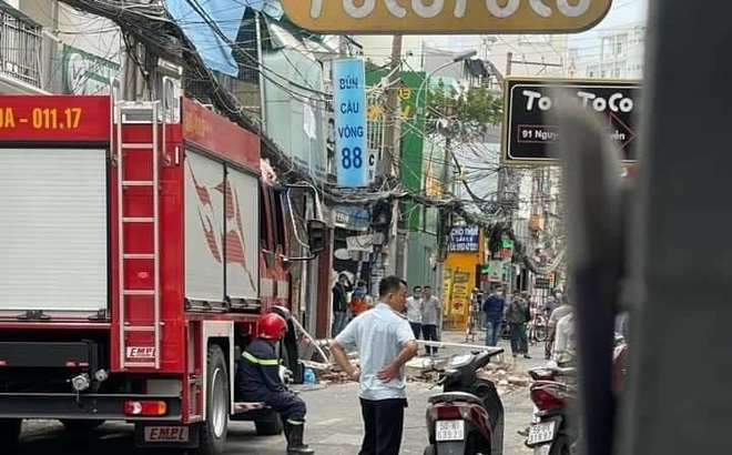 Công an phong toả hiện trường.