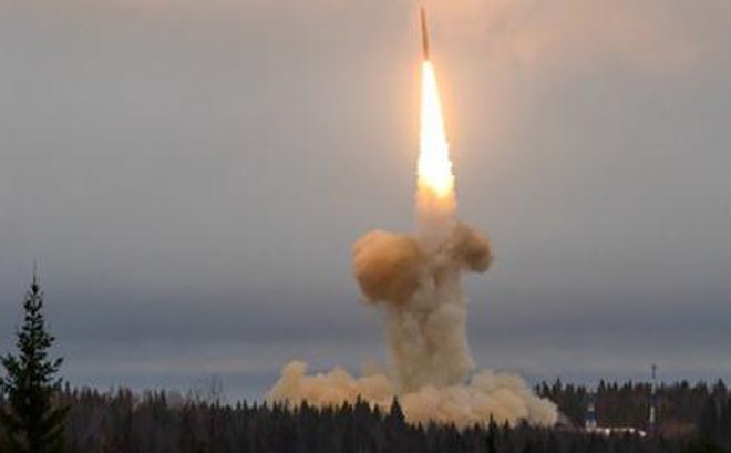 ICBM Sarmat của Nga được coi là tên lửa mạnh nhất thế giới hiện nay. Nguồn: Xinhua.