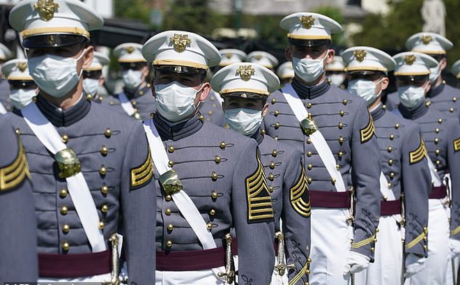 Các học viên tham dự lễ tốt nghiệp tại Học viện Quân sự Mỹ tại West Point. Ảnh: Getty Images