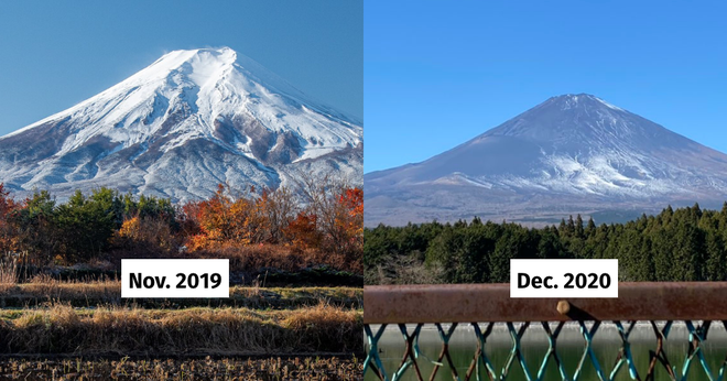 Điều gì xảy ra khi núi Phú Sĩ không có tuyết rơi? - Ảnh 1.
