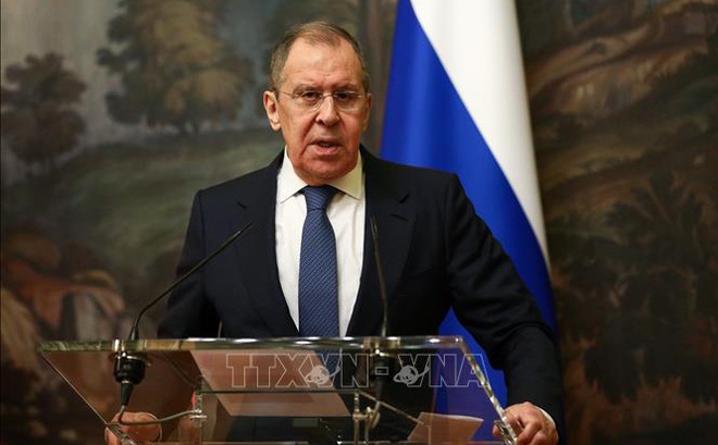 Ngoại trưởng Nga Sergei Lavrov trong cuộc họp báo tại Moskva ngày 11/9/2020. Ảnh: AFP/TTXVN