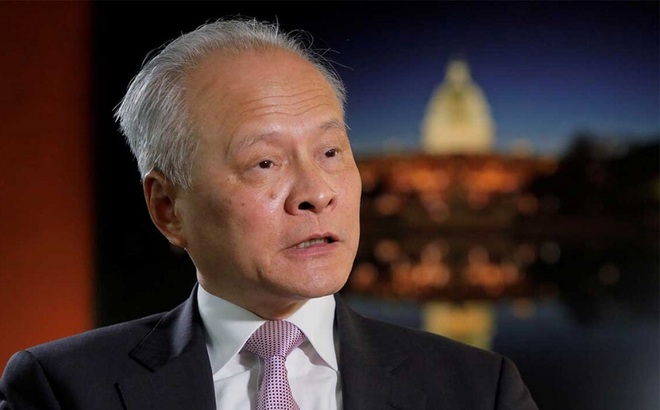 Đại sứ Trung Quốc tại Mỹ Thôi Thiên Khải trong buổi trả lời phỏng vấn hãng Reuters, ngày 6/11. Ảnh: Reuters.