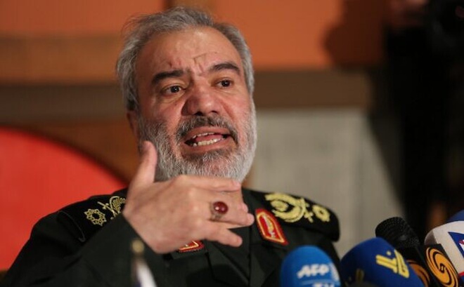 Chuẩn Đô đốc Ali Fadavi - Phó Tư lệnh Lực lượng Vệ binh Cách mạng Hồi giáo Iran (IRGC). Ảnh: AFP