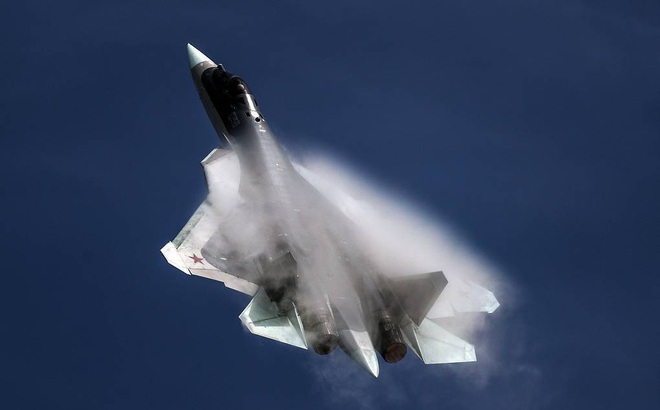 Su-57 máy bay tiêm kích thế hệ thứ năm của Nga. (Ảnh: TASS)