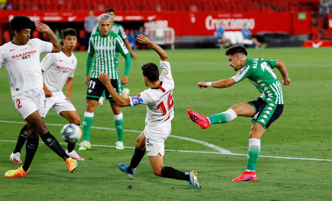  Ronaldo Argentina lập công, Sevilla thắng tưng bừng ngày La Liga trở lại  - Ảnh 1.