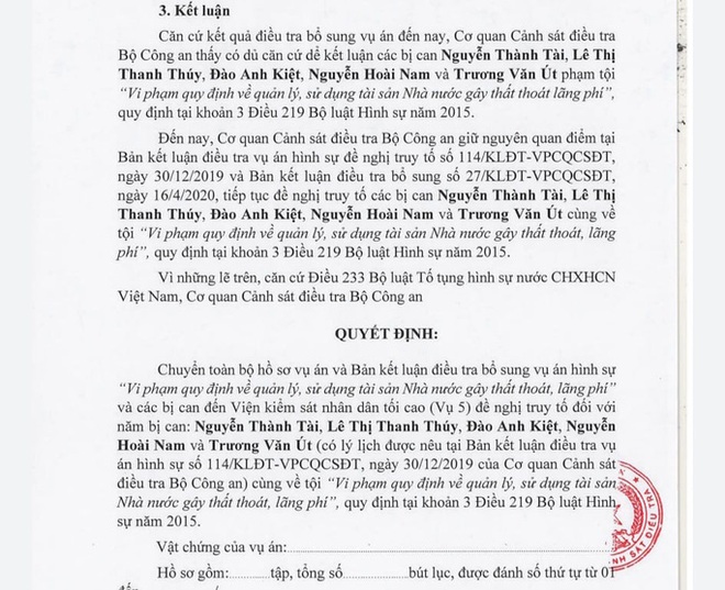 Bộ Công an kết luận gì đối với vụ án ông Nguyễn Thành Tài? - Ảnh 2.