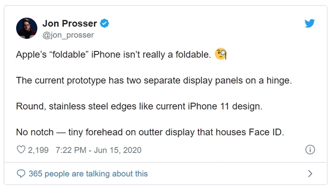 iPhone màn hình gập sẽ không có tai thỏ, thiết kế giống iPhone 11 - Ảnh 1.
