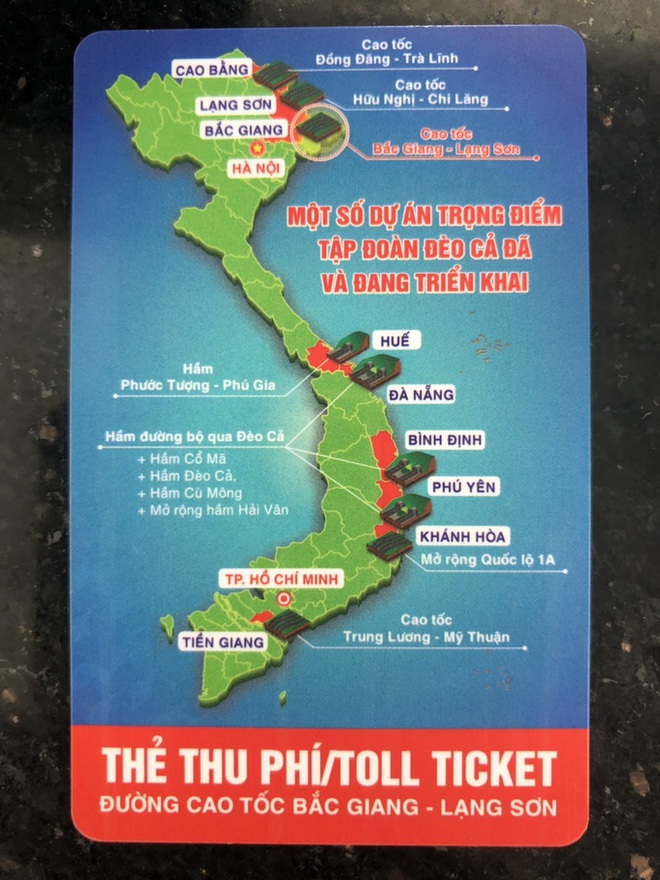 Thẻ thu phí cao tốc Bắc Giang - Lạng Sơn có mô tả hình ảnh hai quần đảo Hoàng Sa và Trường Sa - Ảnh 1.