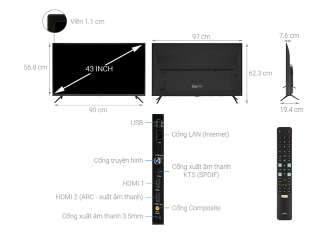 Top 5 mẫu TV thông minh 43 inch giá rẻ dưới 6 triệu đồng - Ảnh 4.