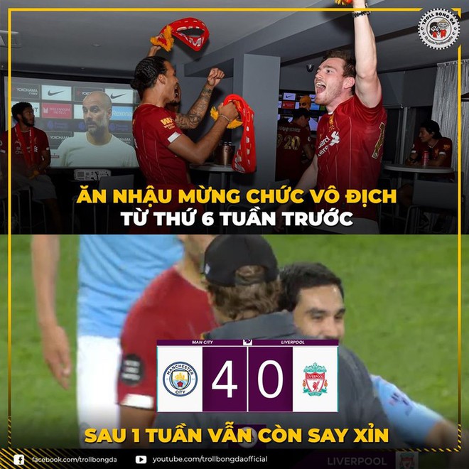 Biếm họa 24h: Mải mê ăn mừng chức vô địch, Liverpool thua thảm Man City - Ảnh 1.