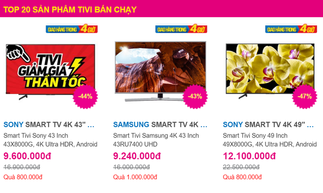 Top tivi 4K bán chạy nhất giảm giá sâu tới 50% trong tháng 7, có chiếc chỉ 9 triệu đồng - Ảnh 1.