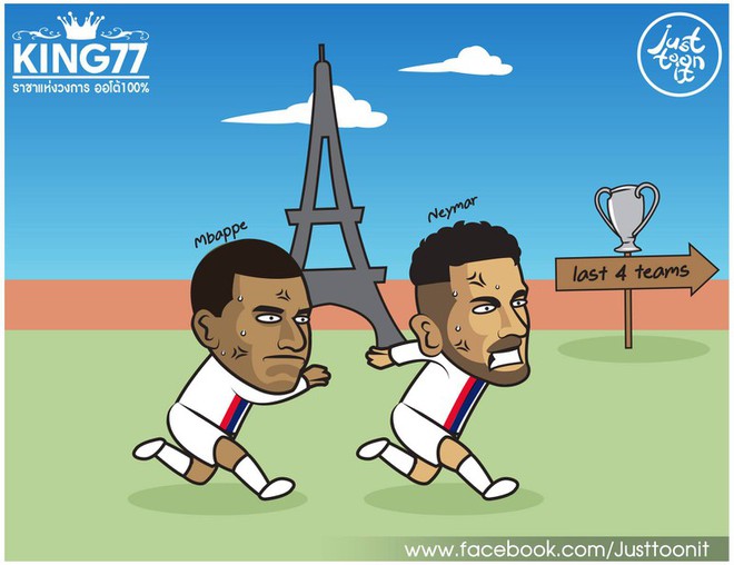 Biếm họa 24h: Neymar và Mbappe cõng PSG vào bán kết Champions League - Ảnh 1.