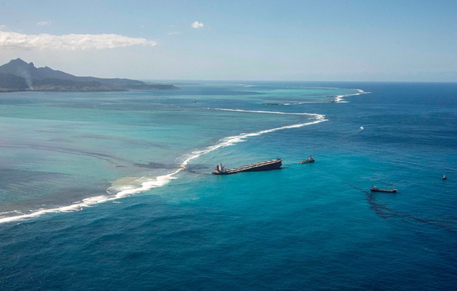 Cận cảnh thảm họa môi trường ngoài khơi quốc đảo Mauritius - Ảnh 5.