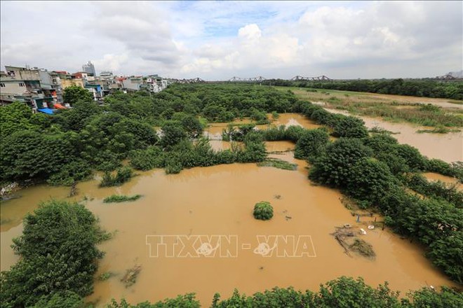 Mực nước sông Hồng ở Hà Nội lên nhanh, nguy cơ ngập lụt vùng trũng và bãi bồi - Ảnh 7.