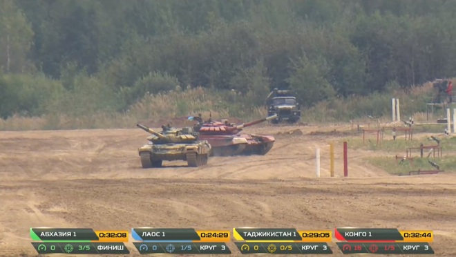 Lượt trận thứ 2 của Bảng 2 tại Tank Biathlon 2020: Đội Congo vội vã suýt lật xe - Ảnh 1.