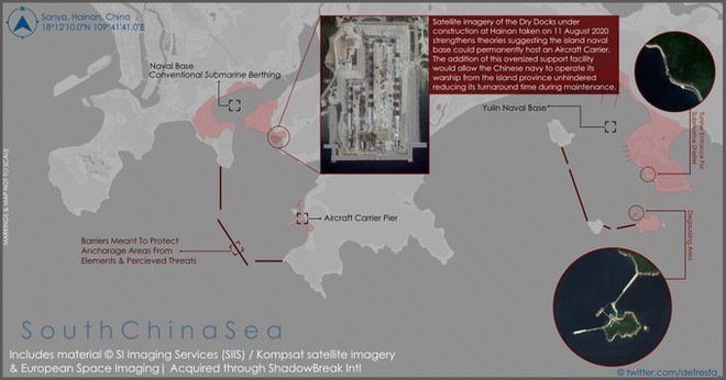 Lộ diện cơ sở hải quân bí mật của TQ: Tàu sân bay sẽ thường trực hiện diện ở Biển Đông? - Ảnh 1.