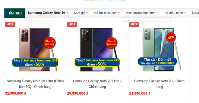 Bộ ba Galaxy Note 20 bất ngờ giảm giá mạnh sau một tuần lên kệ - Ảnh 1.
