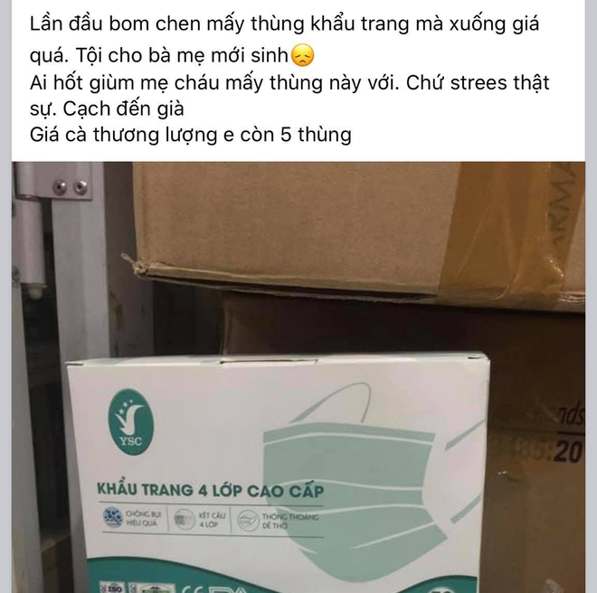 Khẩu trang đột ngột giảm hơn nửa giá, dân buôn nhận trái đắng vì ôm hàng - Ảnh 1.