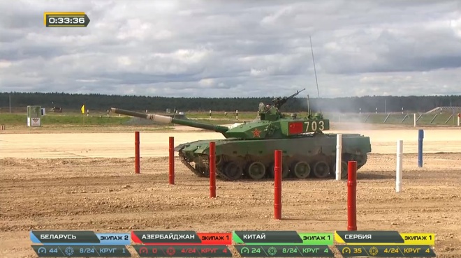 Tank Biathlon 2020: Xe tăng Trung Quốc bị hỏng, đứng yên giữa đường đua, chỉ huy rất lo lắng - Tụt lại phía sau rồi - Ảnh 2.
