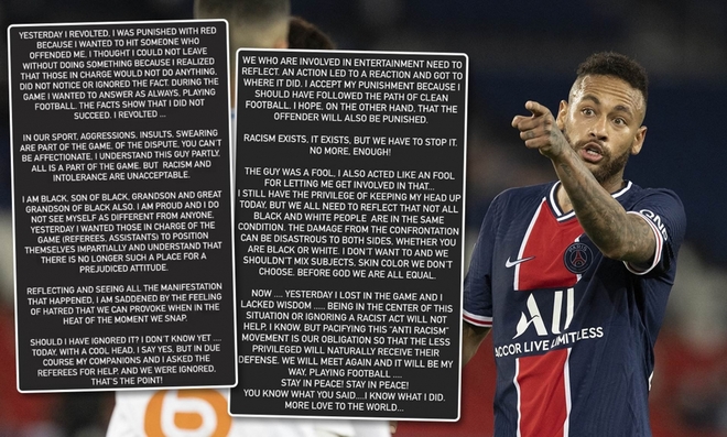 Neymar viết tâm thư sau trận đấu bạo lực giữa PSG và Marseille - Ảnh 1.