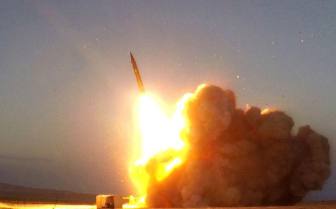 Một tên lửa được Iran công bố vào ngày 20/8/2020. (Ảnh: Reuters)