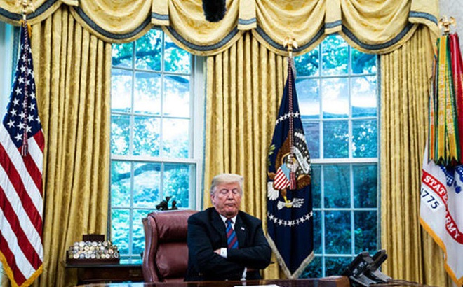Tổng thống Mỹ Donald Trump trong Phòng Bầu dục tại Nhà Trắng, ngày 27/8/2018 - Ảnh: Getty/CNBC.