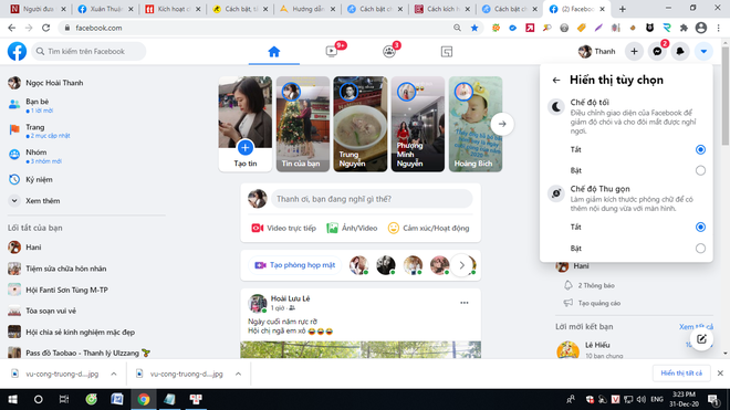 Cách kích hoạt chế độ hình nền tối trên Facebook - Ảnh 1.