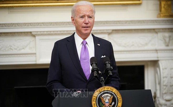 Tân Tổng thống Mỹ Joe Biden phát biểu tại Nhà Trắng, Washington, DC ngày 21/1. Ảnh: AFP/TTXVN