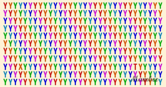 Thách thức thị giác 5 giây: Đố bạn tìm ra 3 chữ cái khác biệt trong một rừng chữ Y nhiều màu này - Ảnh 1.