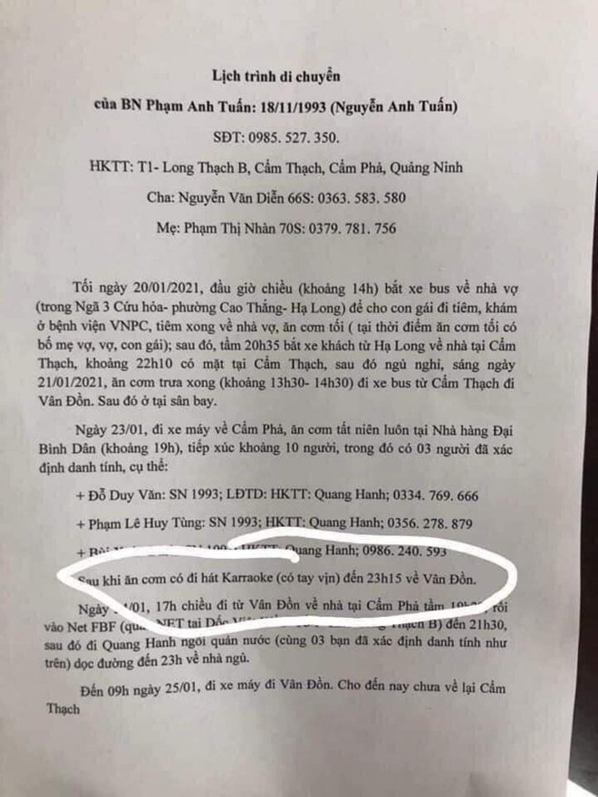 Lập danh sách, triệu tập người chia sẻ tin bệnh nhân nhiễm Covid-19 ở Quảng Ninh đi karaoke có tay vịn - Ảnh 1.