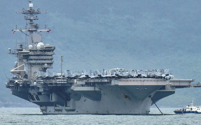 Tàu sân bay USS Theodore Roosevelt của Mỹ. Ảnh: Reuters